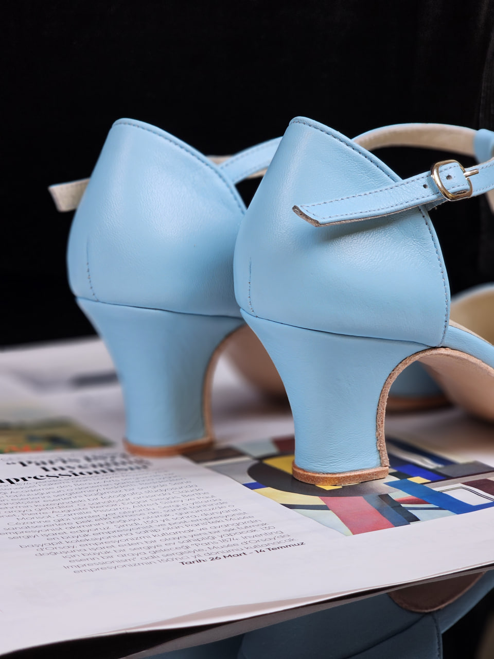 Muse Baby Blue Leather 6 cm heel