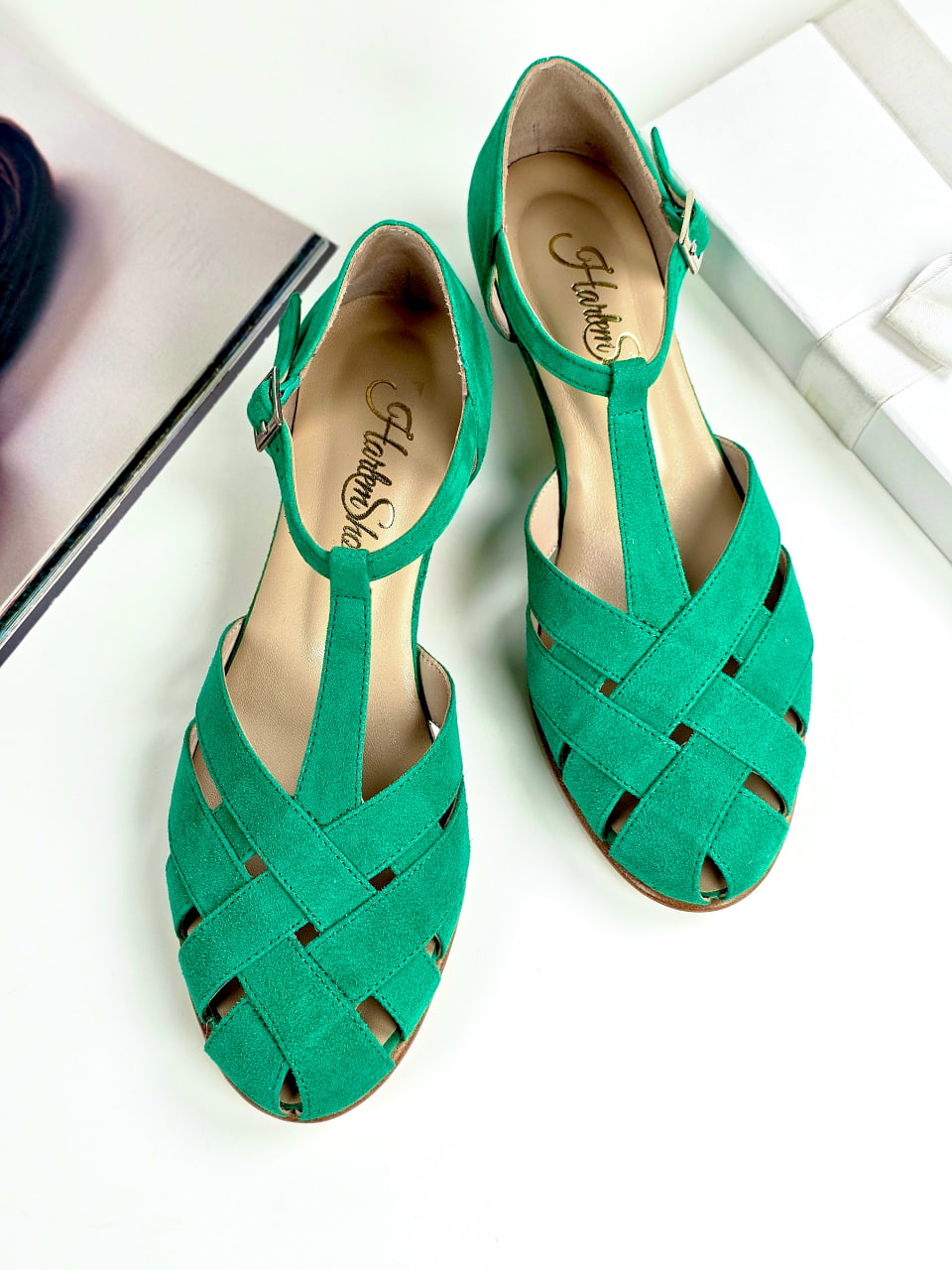Summer Grass Green Suede 3 cm heel