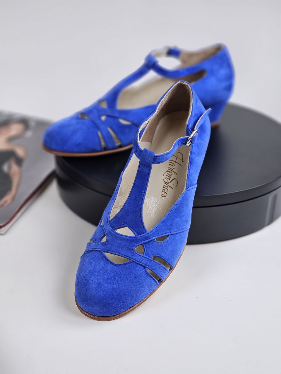 Spring Blue Suede 4 cm heel