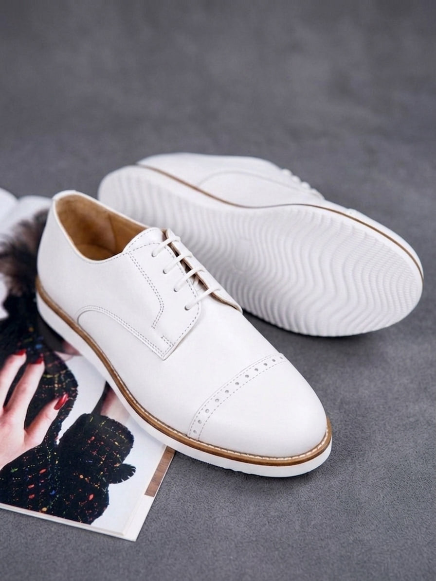 California White Leather with Eva Sole