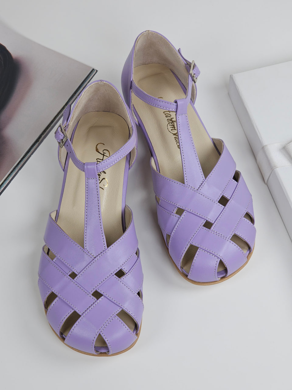 Barefoot Summer Lilac Leather 3 cm heel