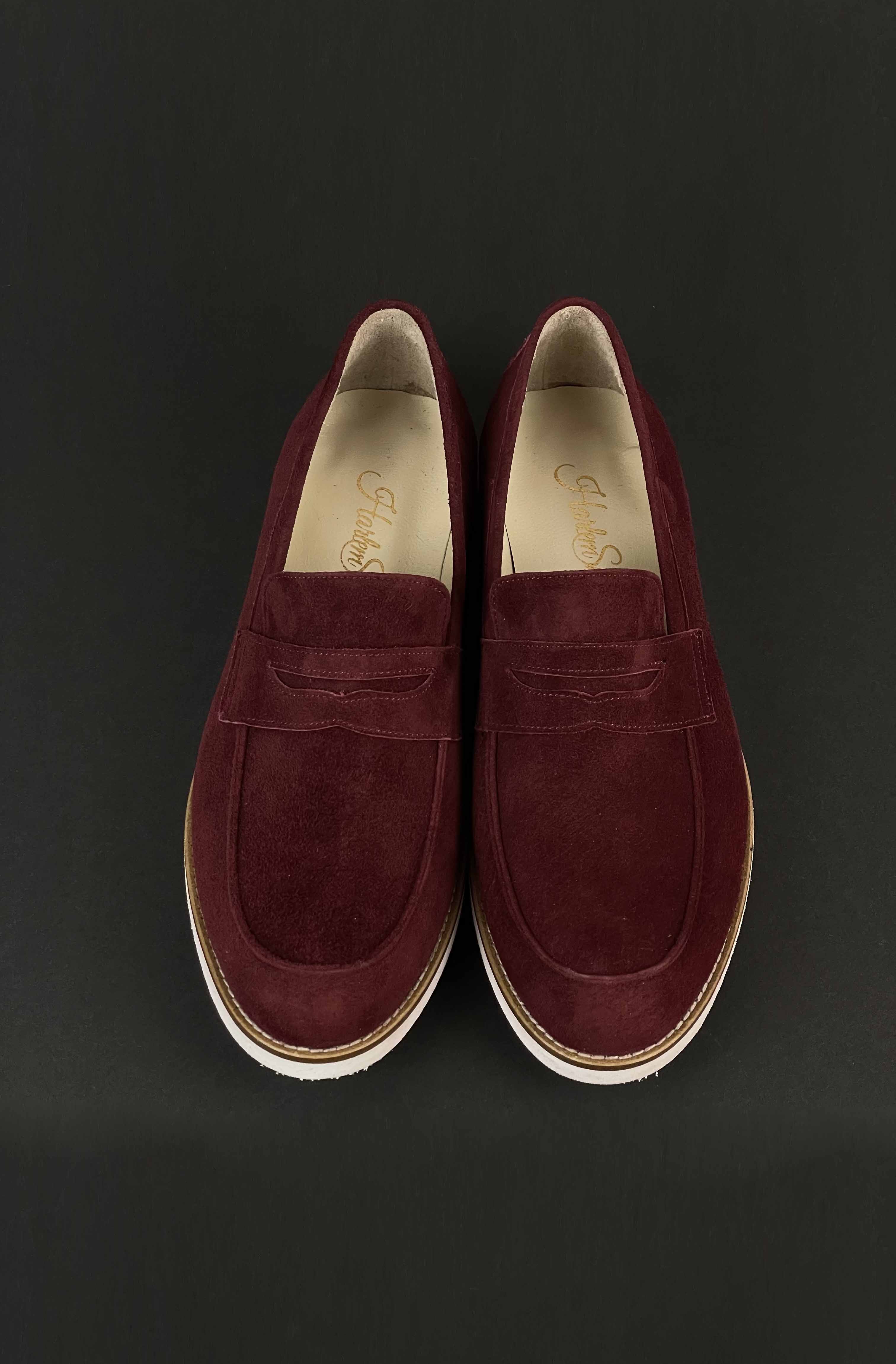 Loafers Bordeaux Suede with Eva sole