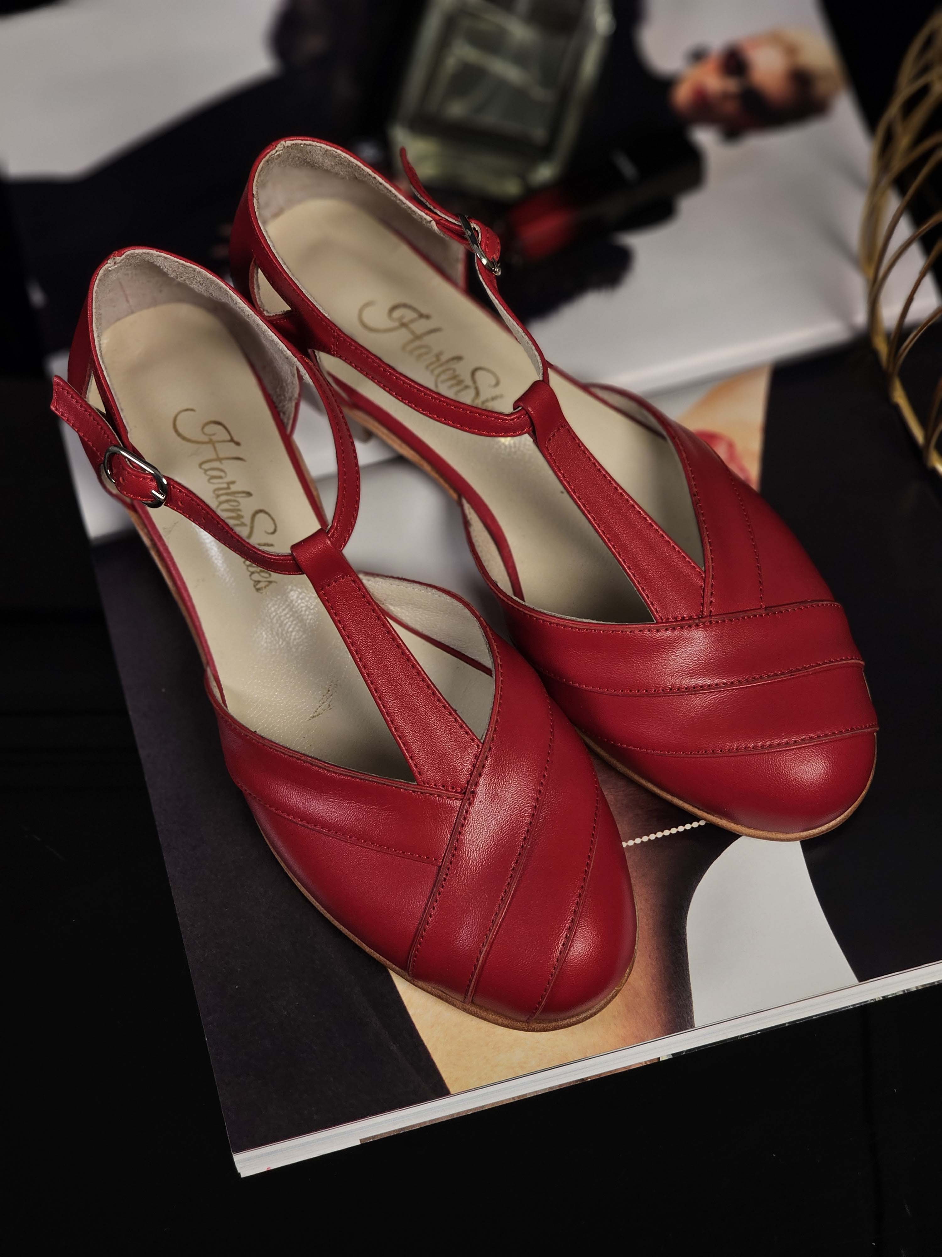 Sugar Red Leather 2 cm heel