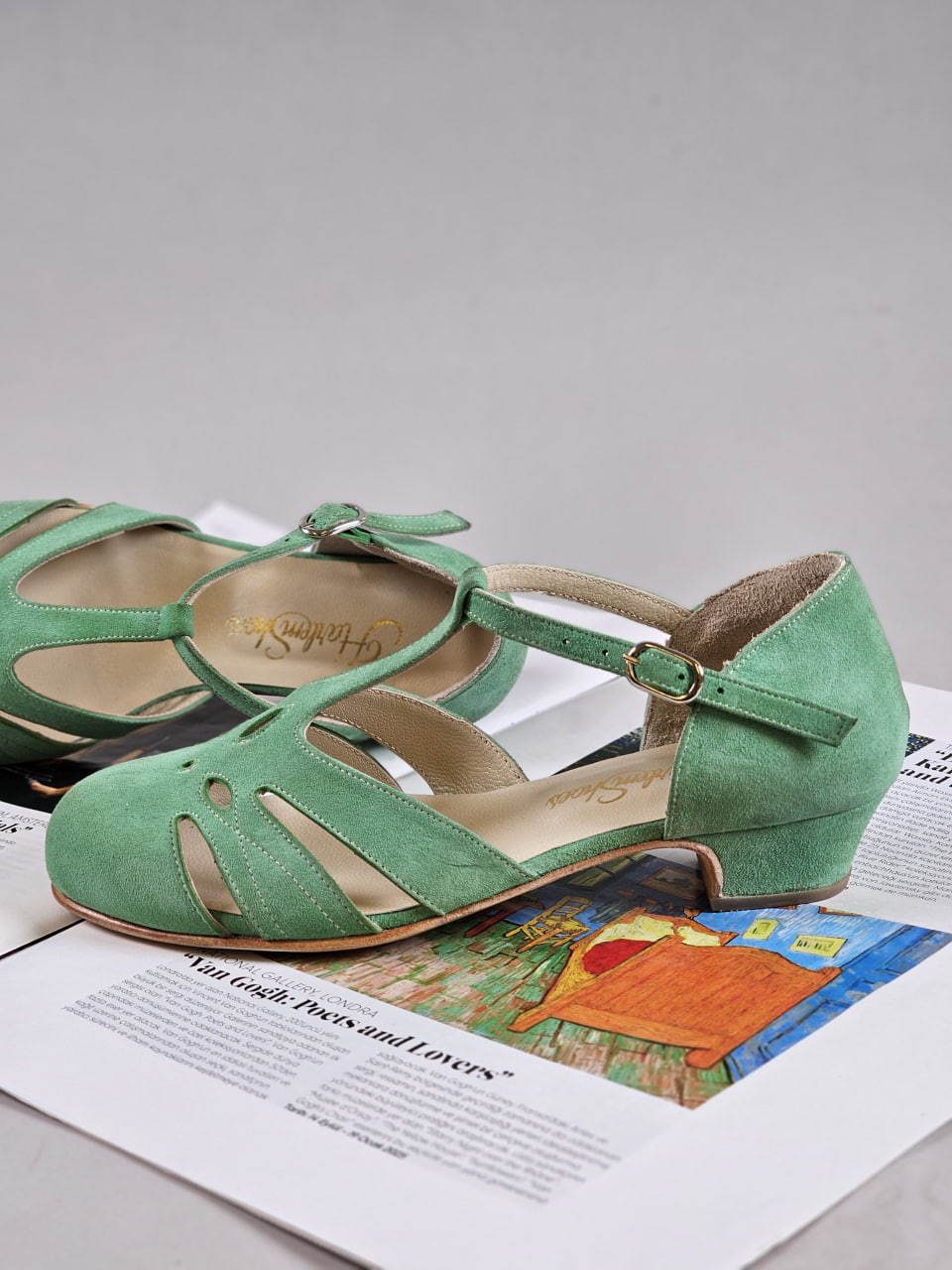Rosy Mint Green Suede 3 cm heel