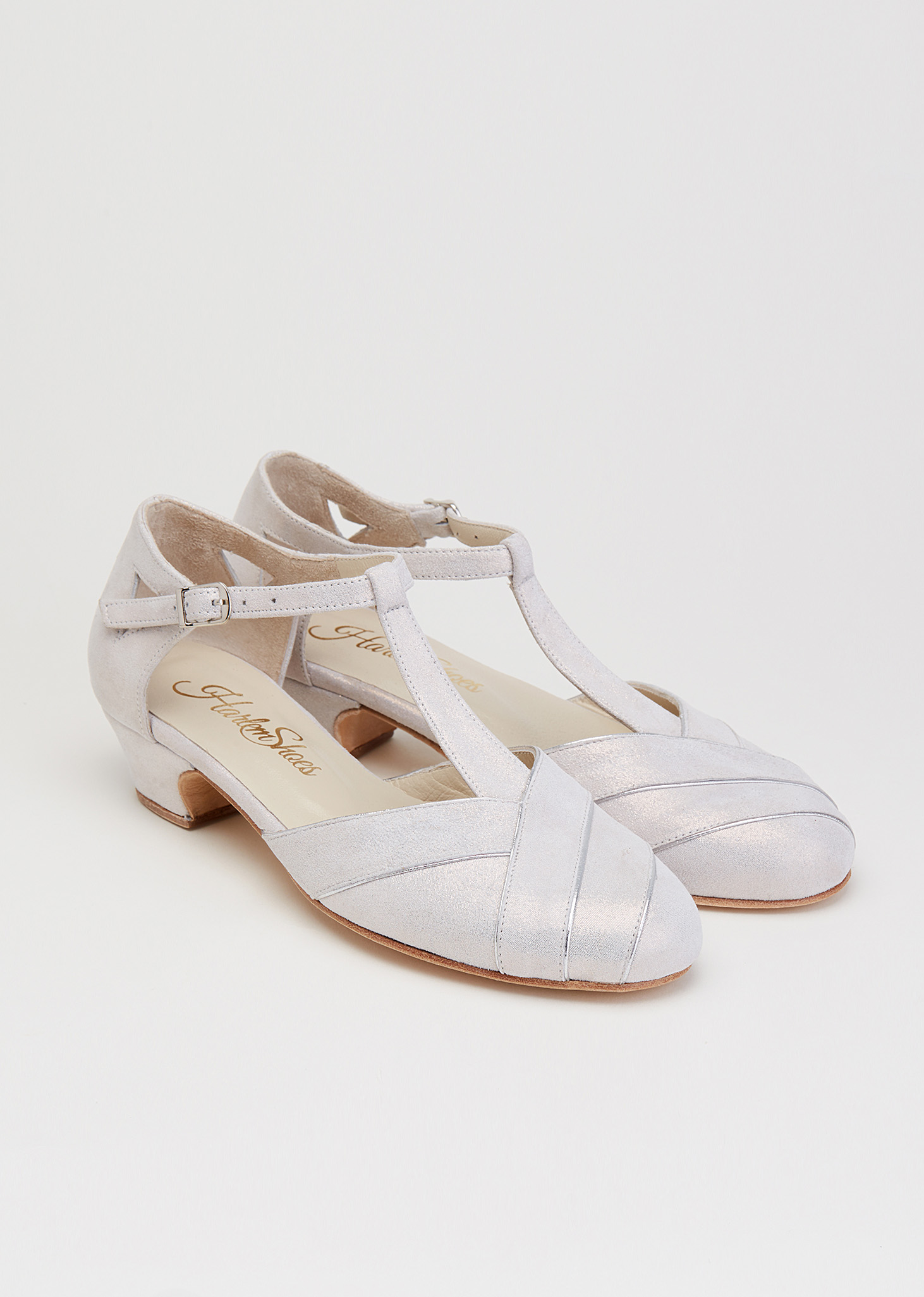 Sugar Shiny Cream Suede 4  cm heel