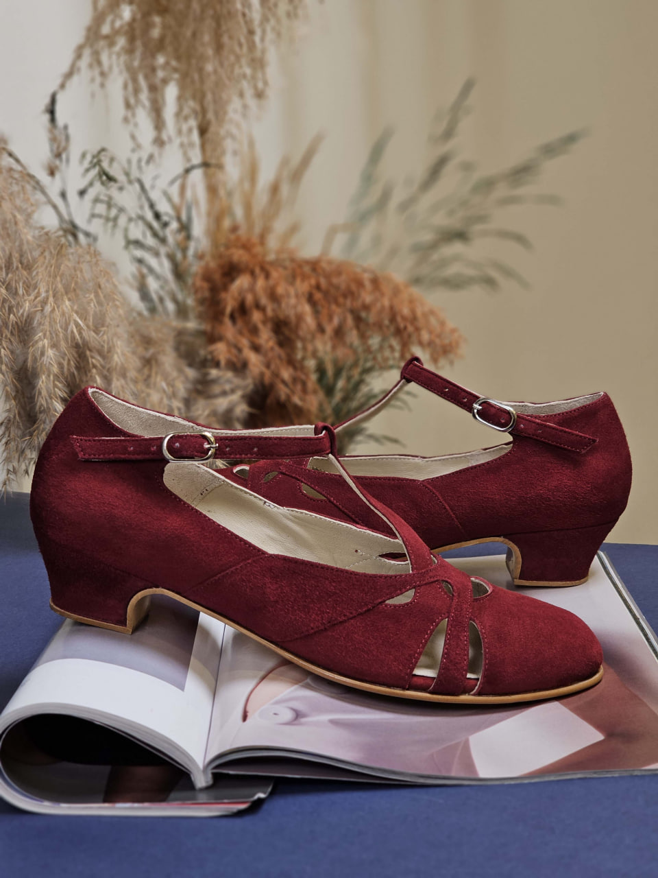 Spring Bordeaux Suede 4 cm heel