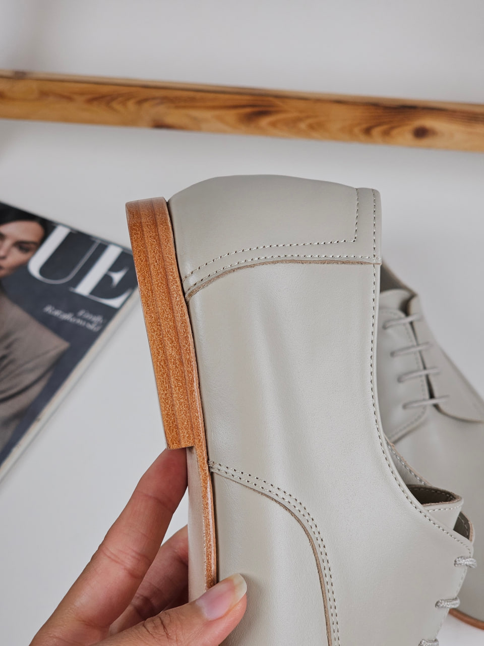 Frankie Soft Beige Leather 1 cm heel