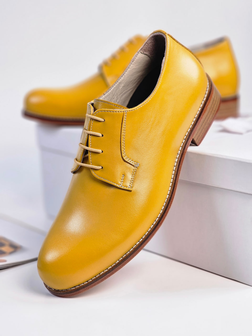 Jazz Slide Yellow Leather 2 cm heel