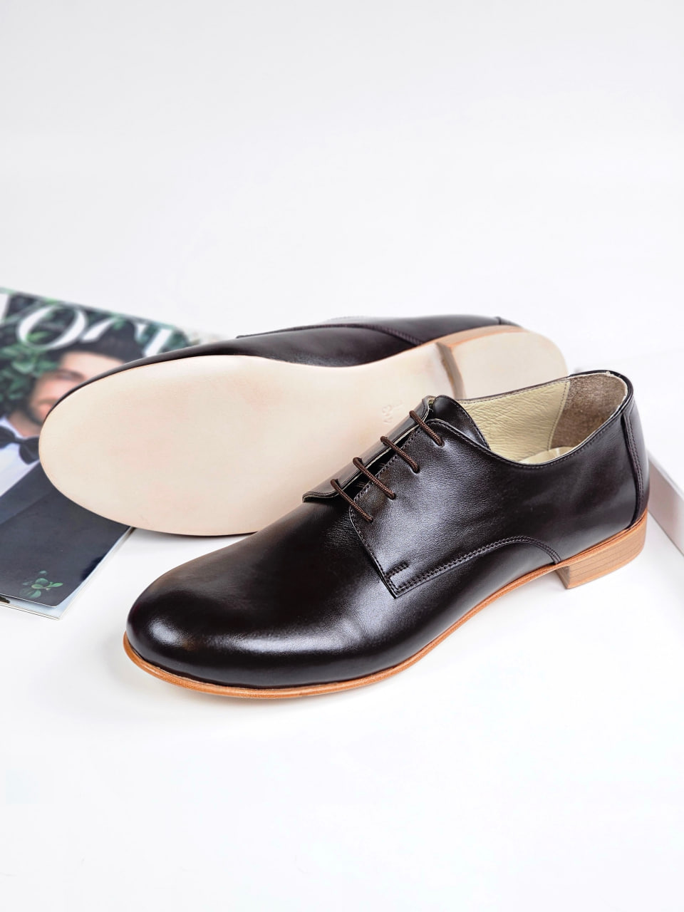 Frankie Soft Dark Chocolate Leather  1.5 heel