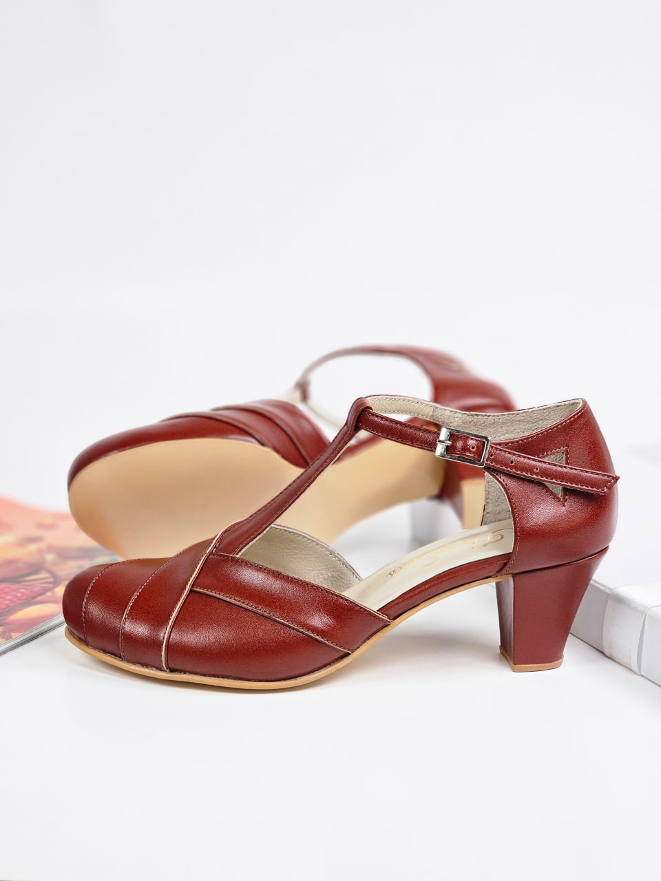 Sugar Brown Leather 6 cm Balboa heels