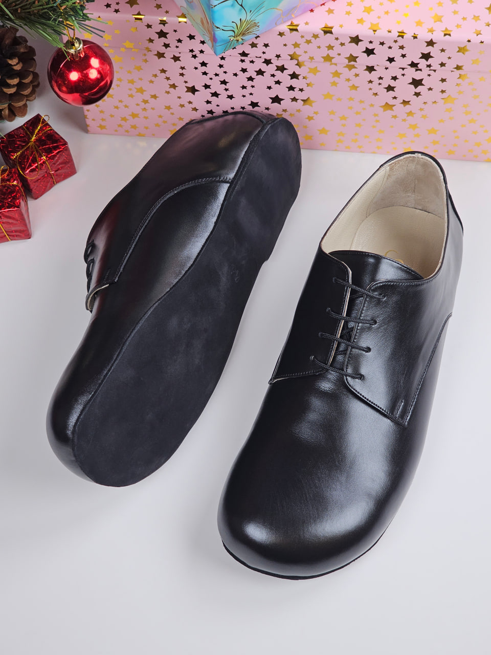 Barefoot Frankie Black Leather Zero Drop