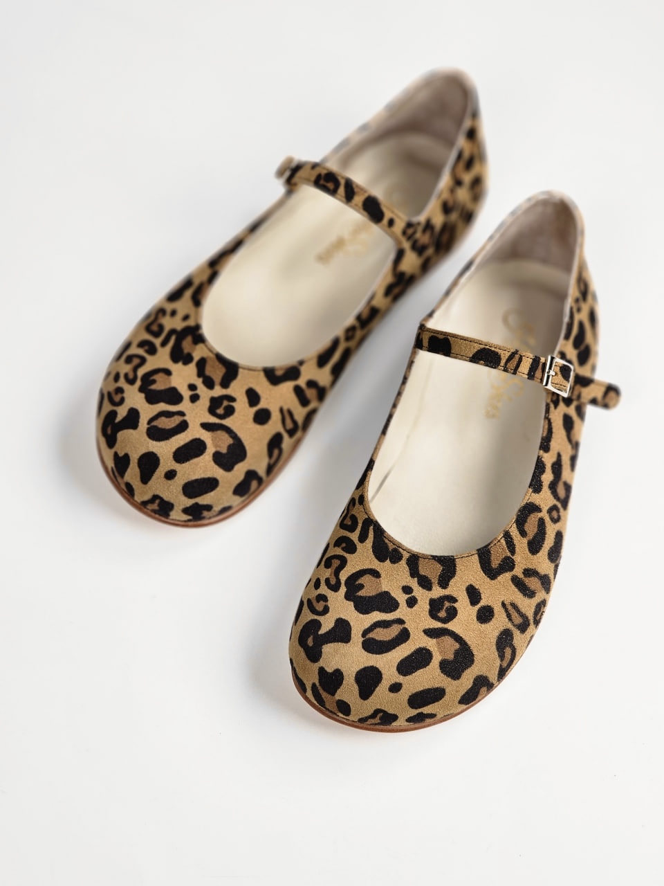 Barefoot Mary Jane Leopard Suede Zero Drop