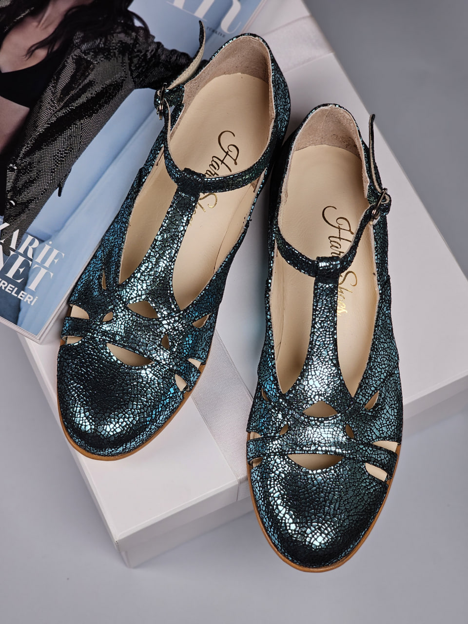 Spring Blue Stone Suede 2 cm heel
