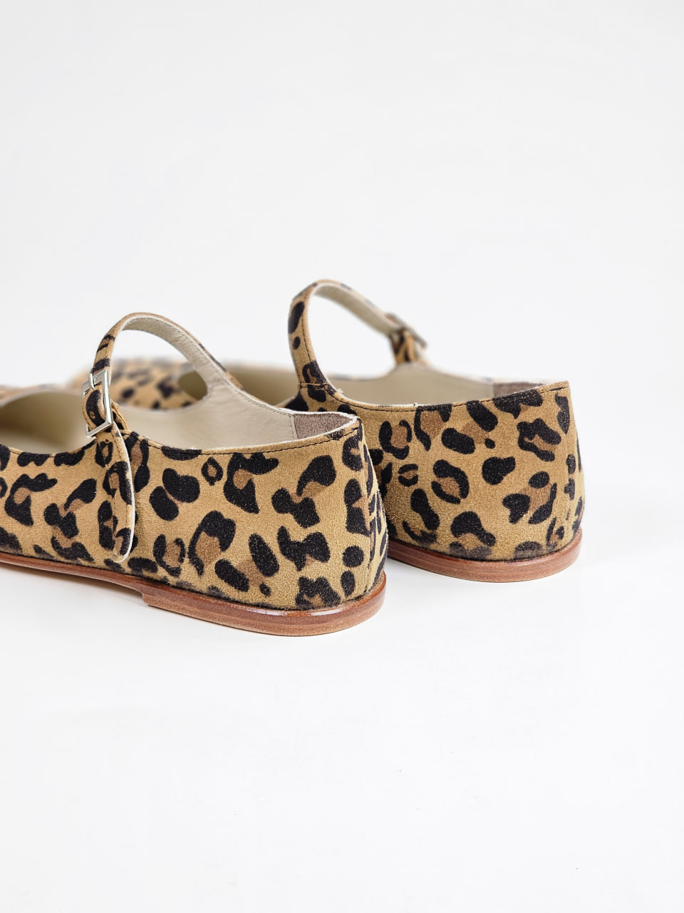 Barefoot Mary Jane Leopard Suede 0.5 cm heel