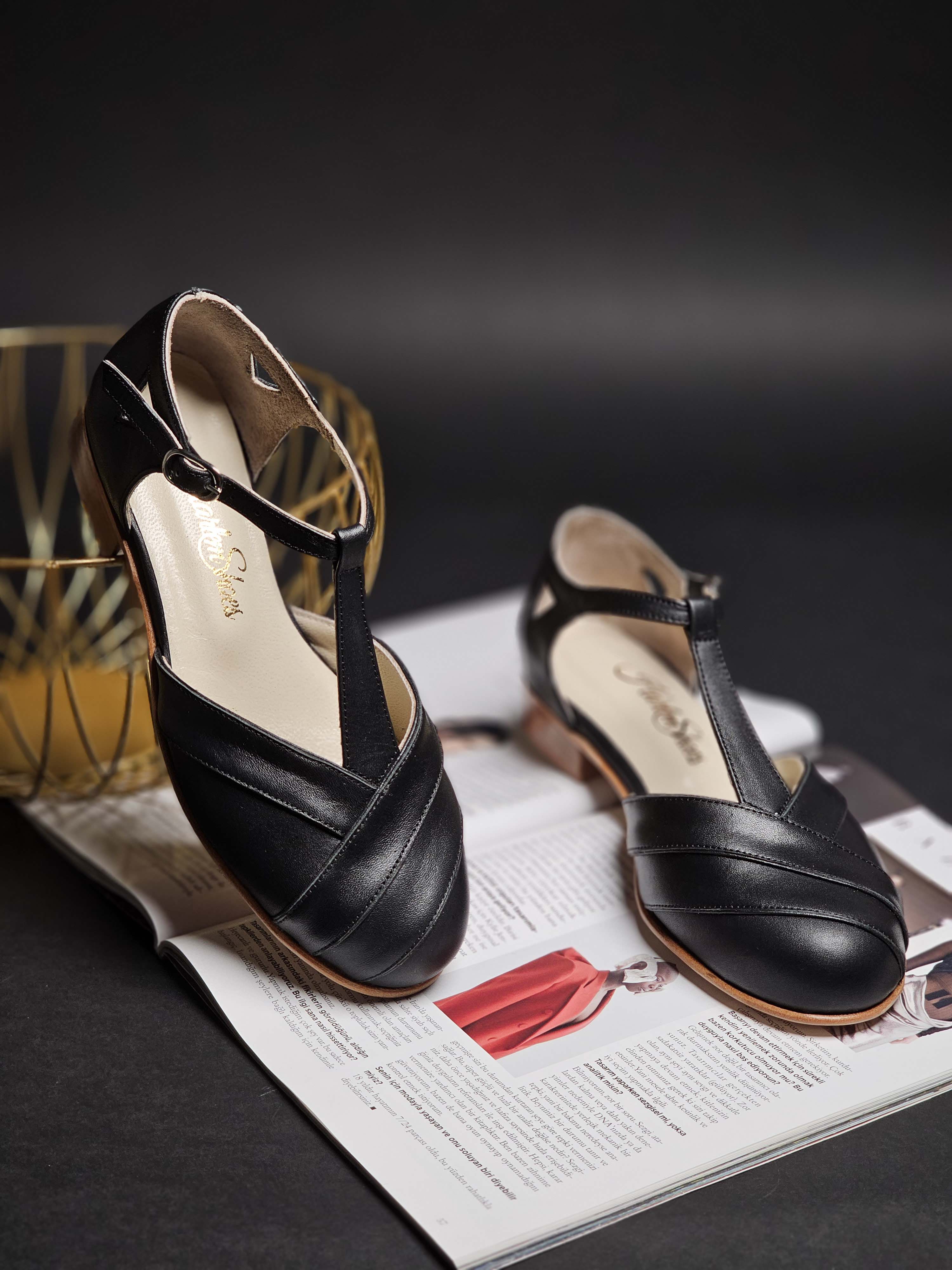 Sugar Black Leather 2 cm heel