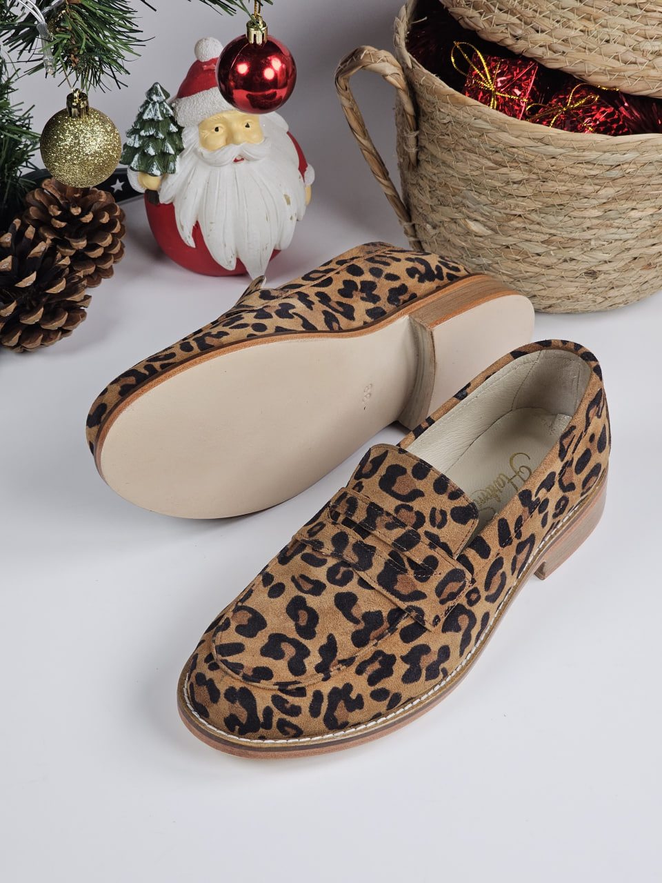 Loafers Leopard Suede 2 cm heel