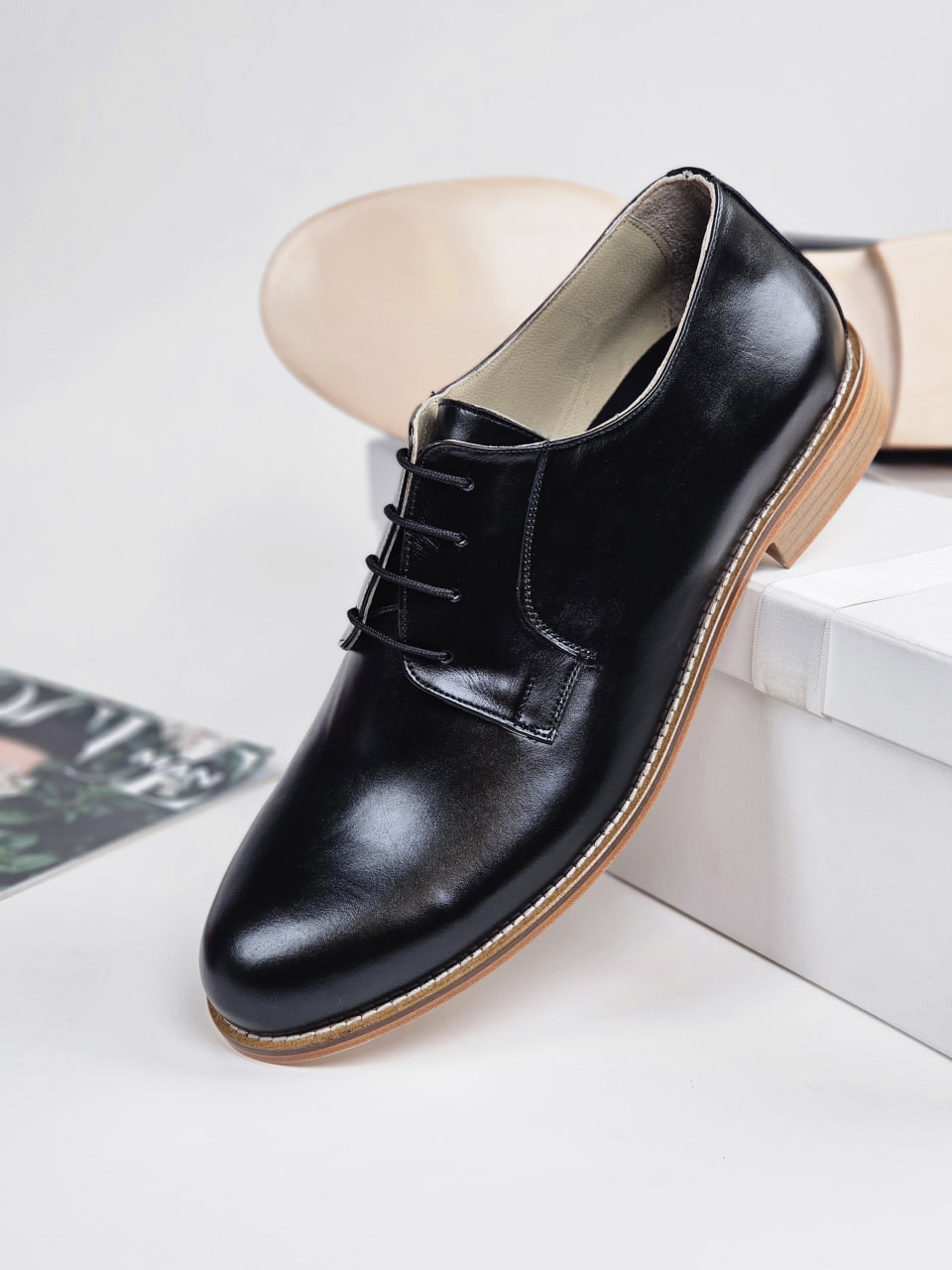 Jazz Slide Black Leather 2 cm heel