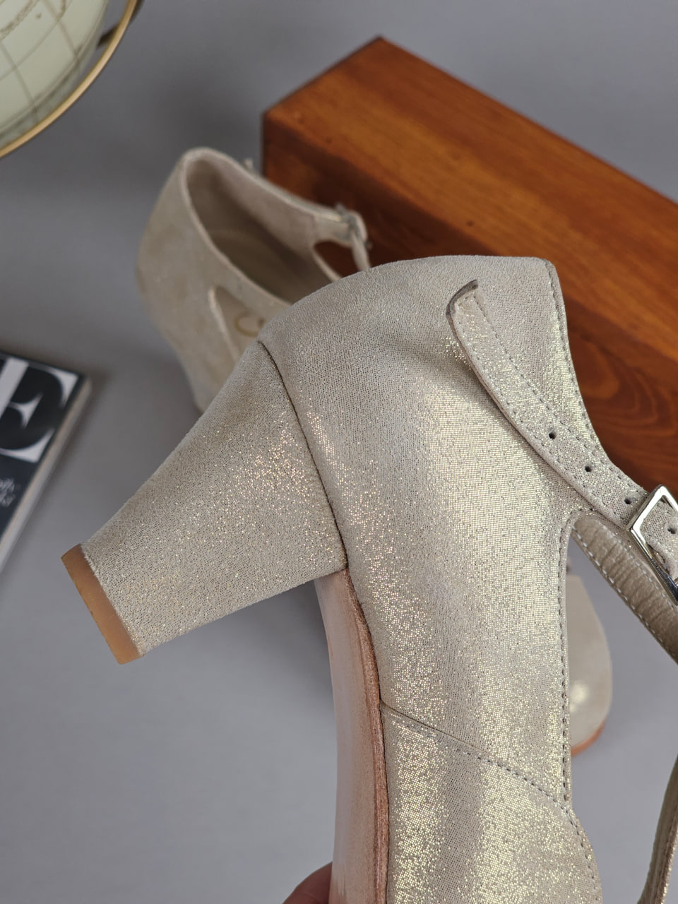 Spring Golden Suede 6 cm balboa heel