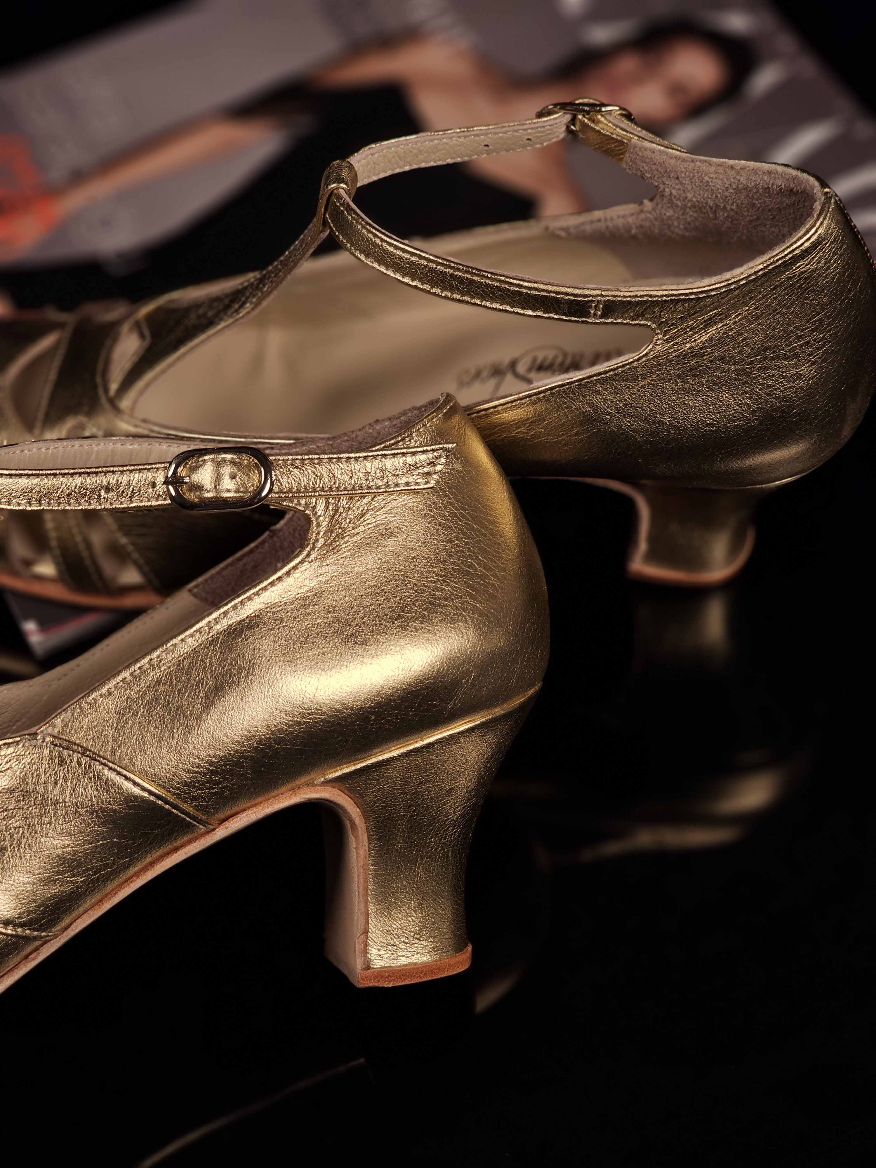 Spring Gold Leather 6 cm heel
