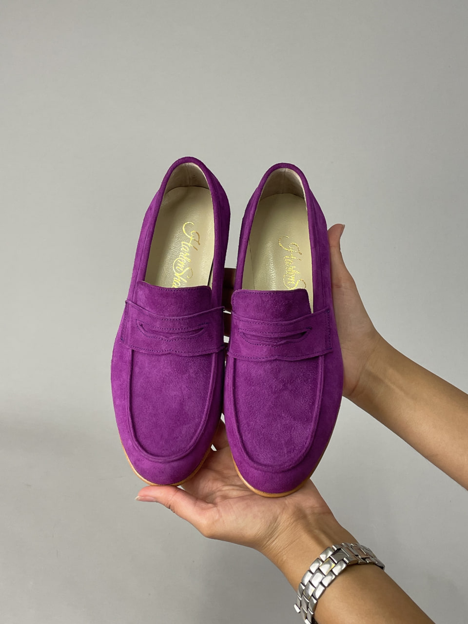 Loafers Violet Suede 2 cm heel