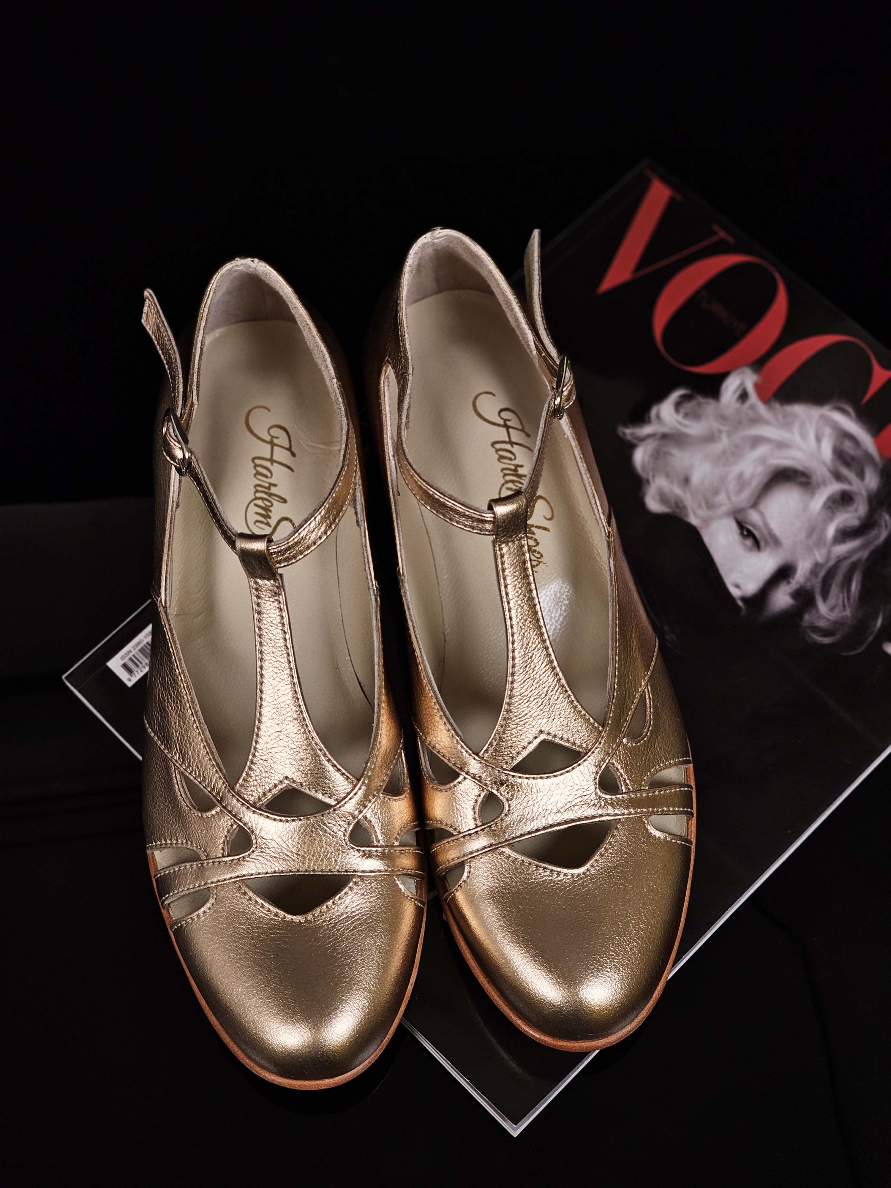 Spring Rose Gold Leather 2 cm heel