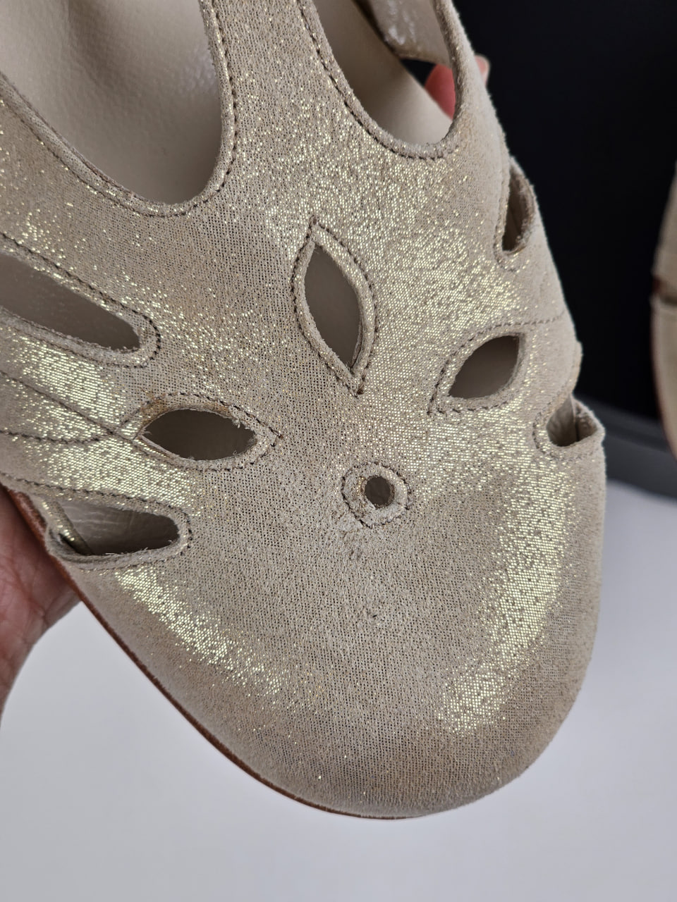 Rosy Golden Suede 2 cm heel