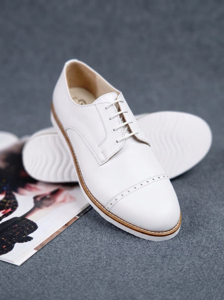 California White Leather with Eva Sole