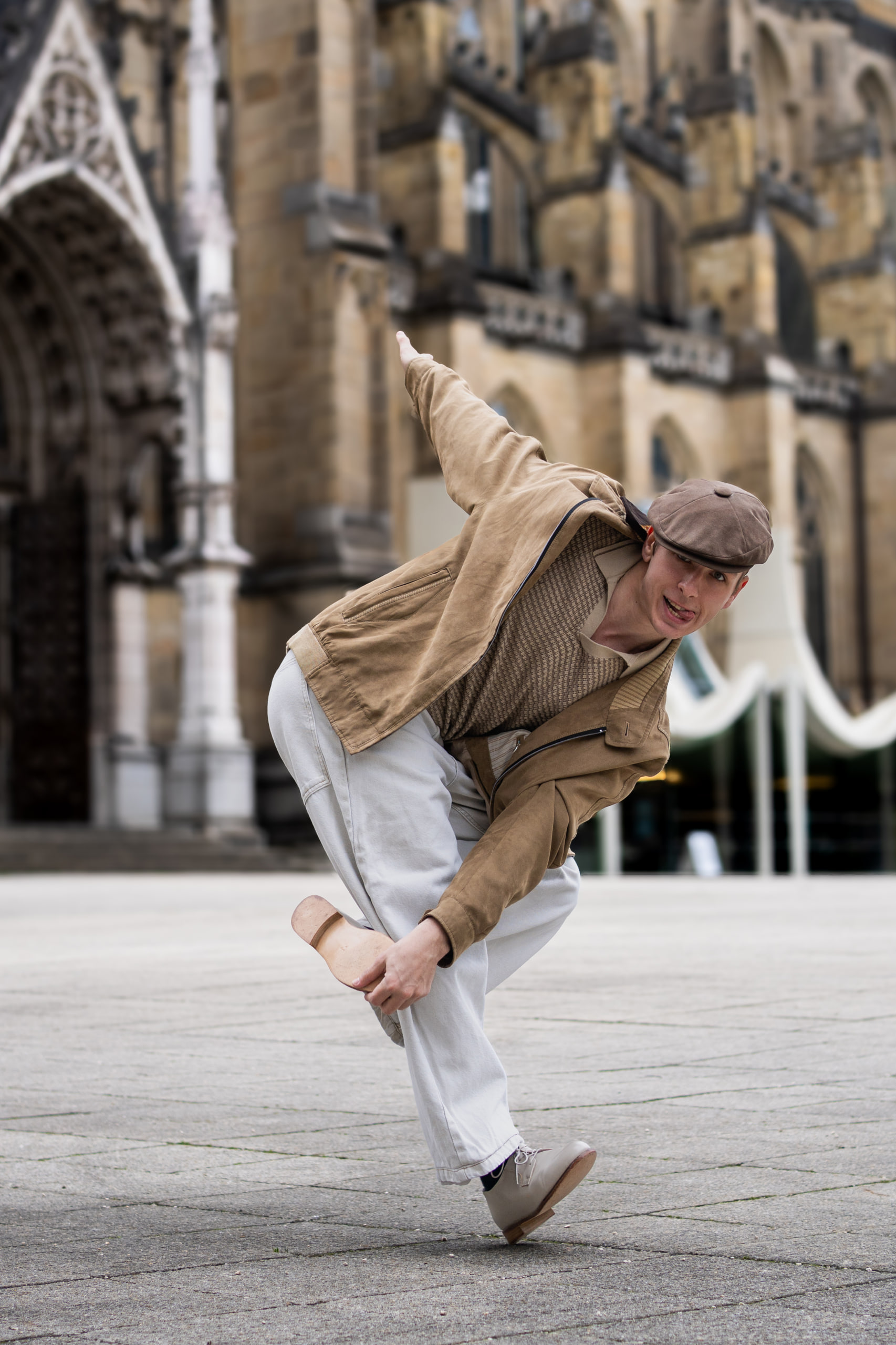 Jazz Slide Beige Leather 2 cm heel