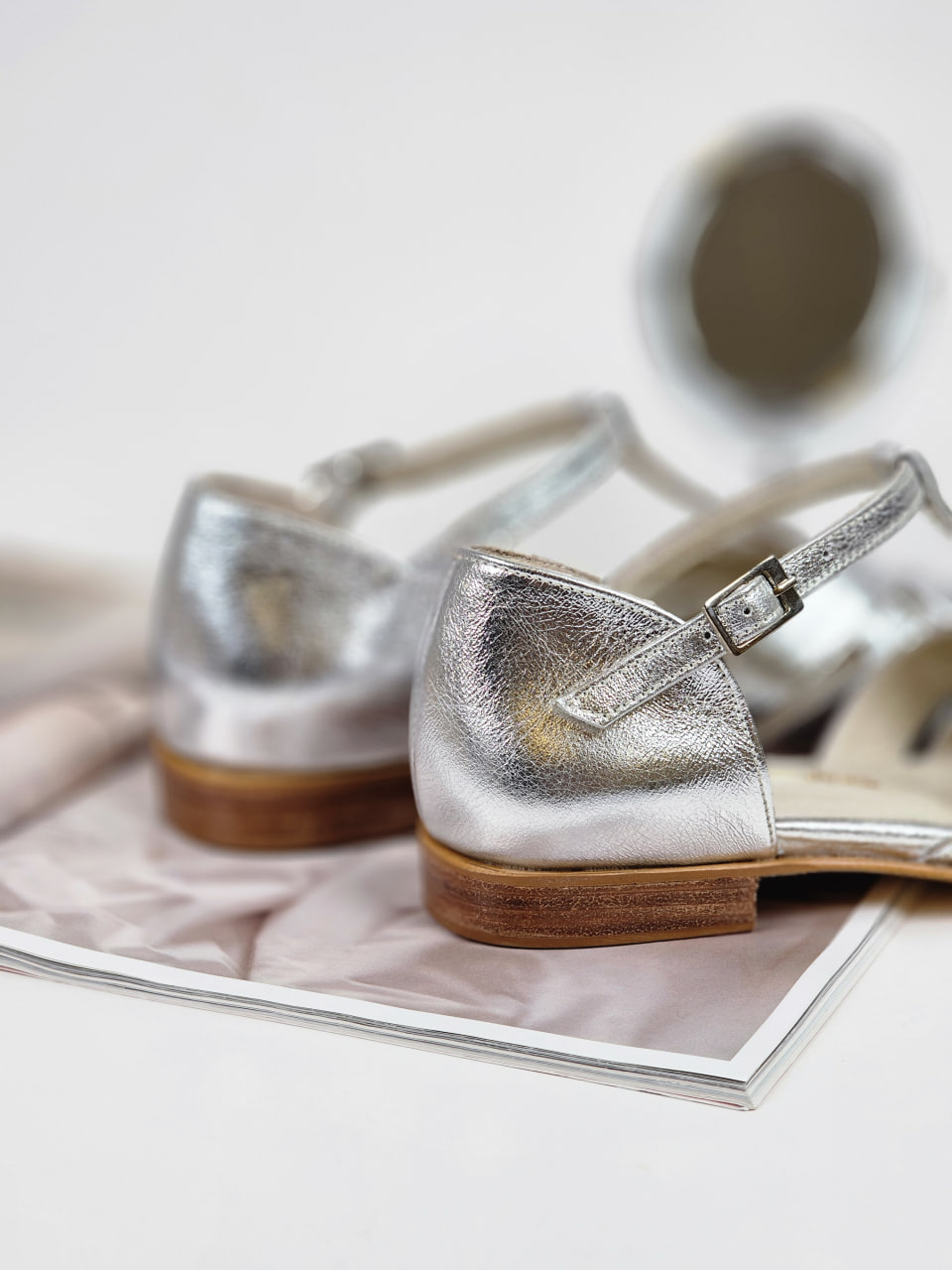 Summer Silver Leather 1.5 cm heel