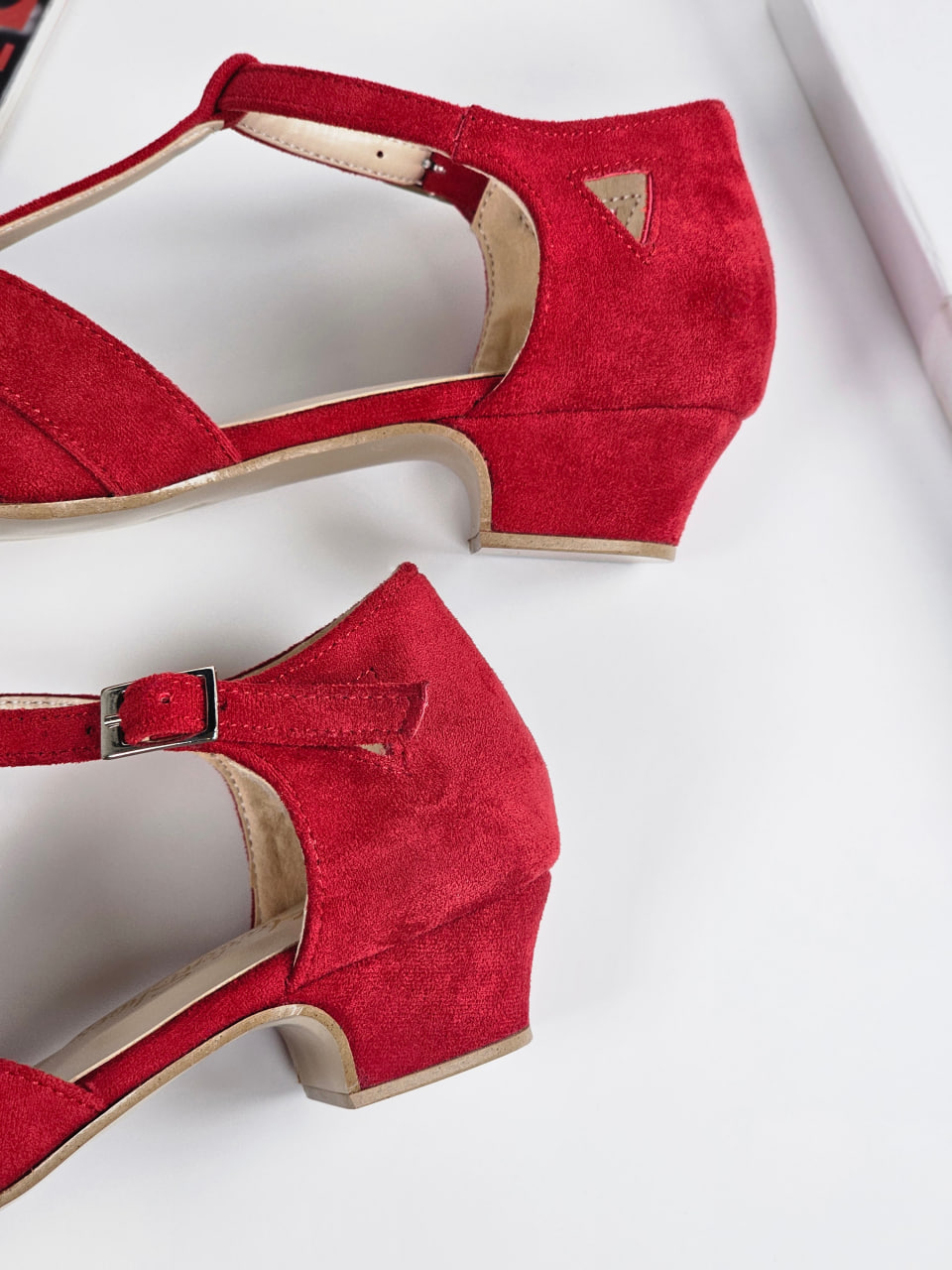Sugar Vegan Red Textile 4 cm heel