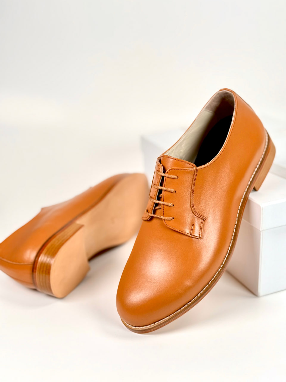 Jazz Slide Light Brown Leather 2 cm heel