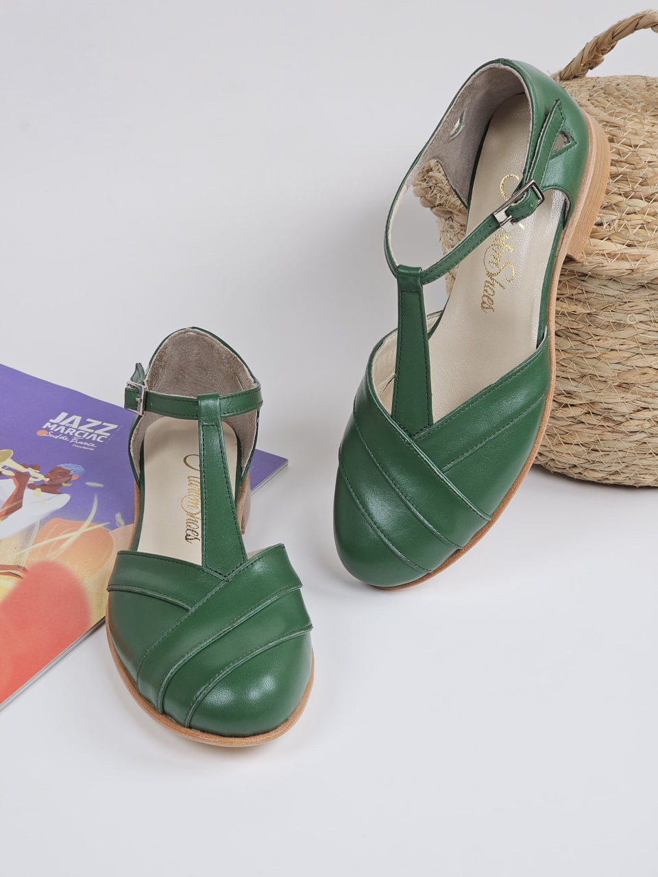 Sugar Avocado Green Leather 2 cm heel