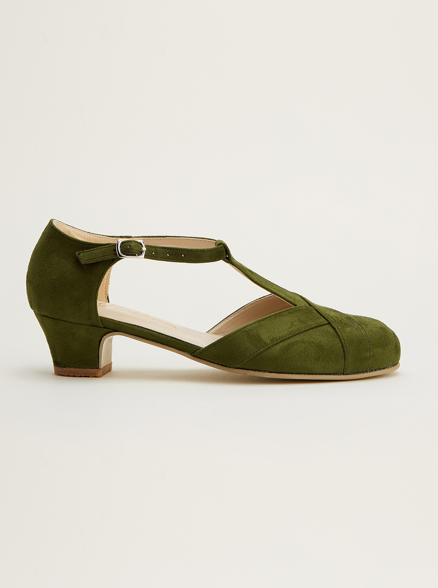 Sugar Vegan Green Textile 4 cm heel