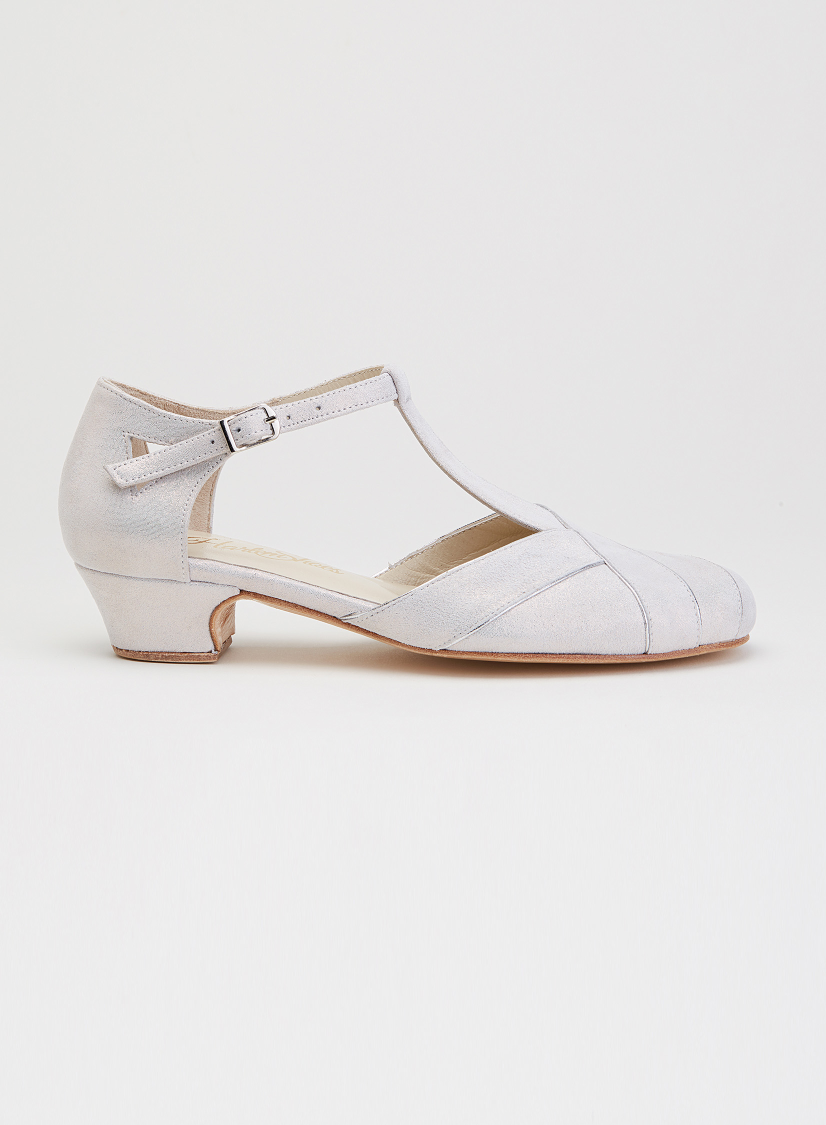 Sugar Shiny Cream Suede 4  cm heel