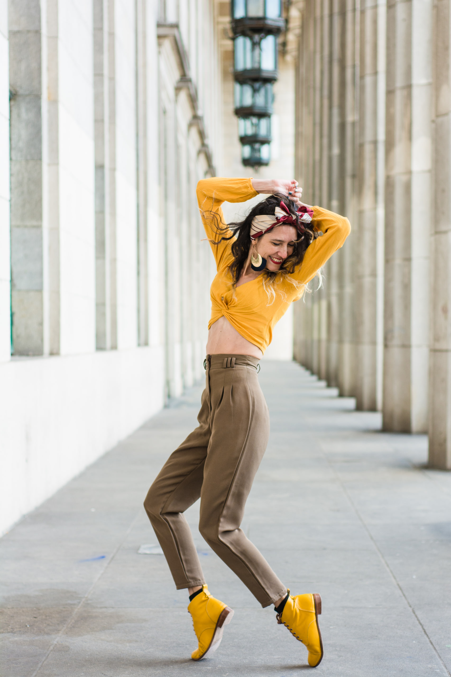 Smooth Boots Yellow Leather 2 cm heel