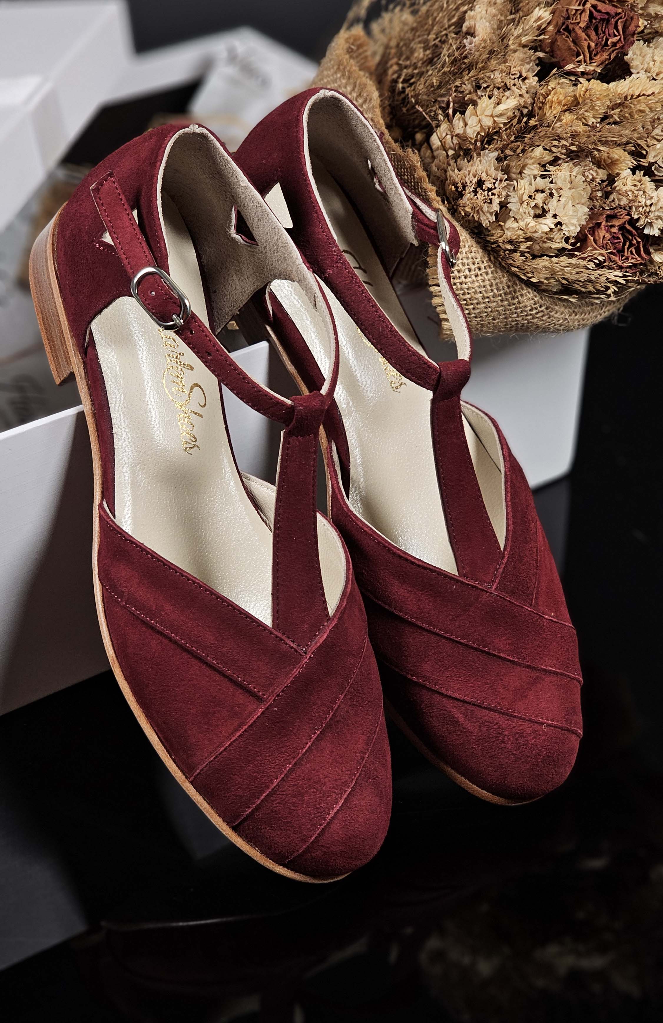 Sugar Bordeaux Suede 2 cm heel