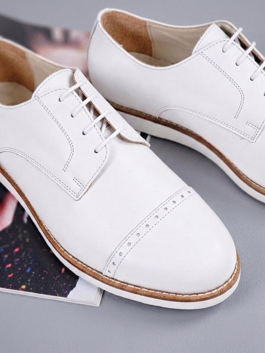California White Leather with Eva Sole