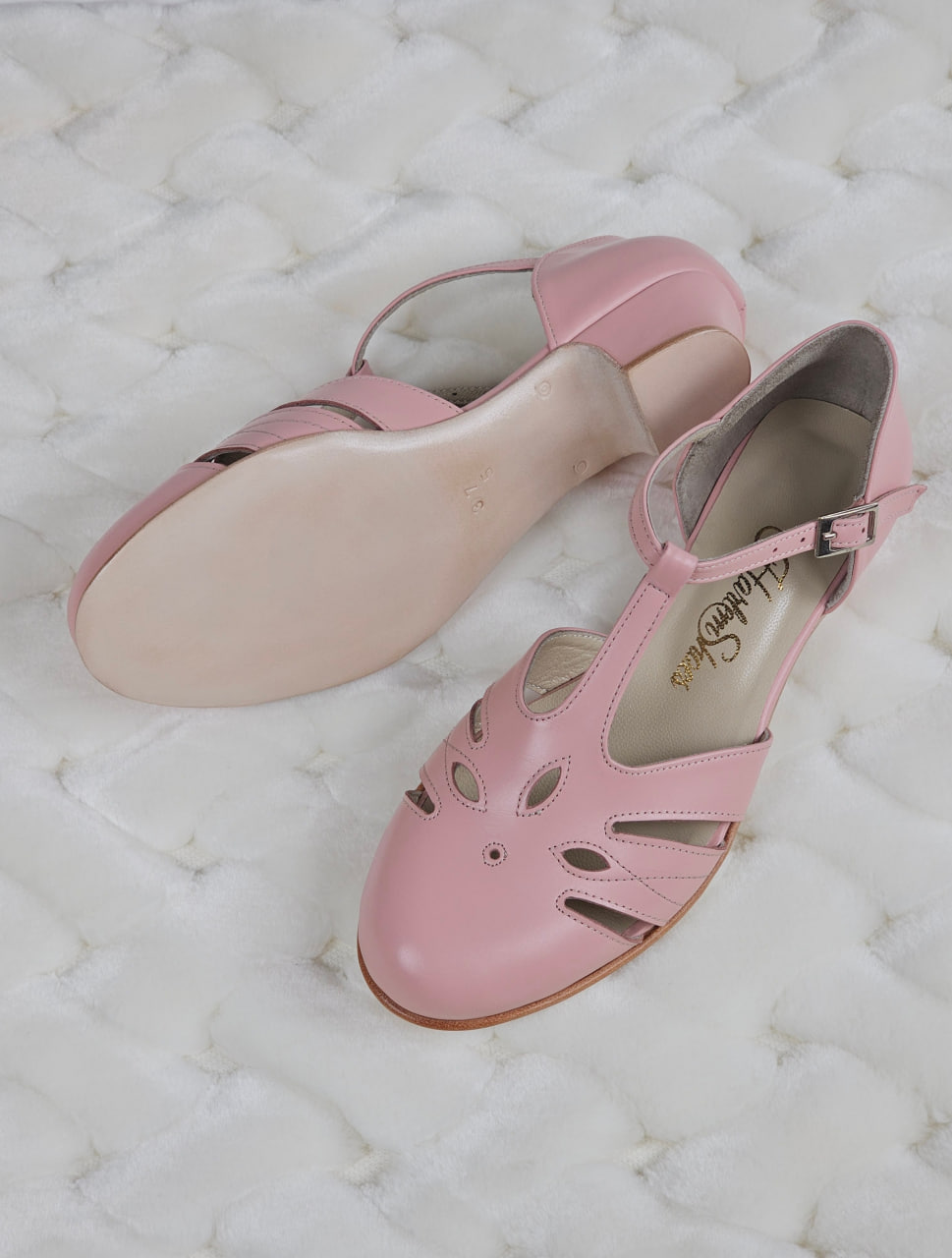Rosy Pink Leather 3 cm heel