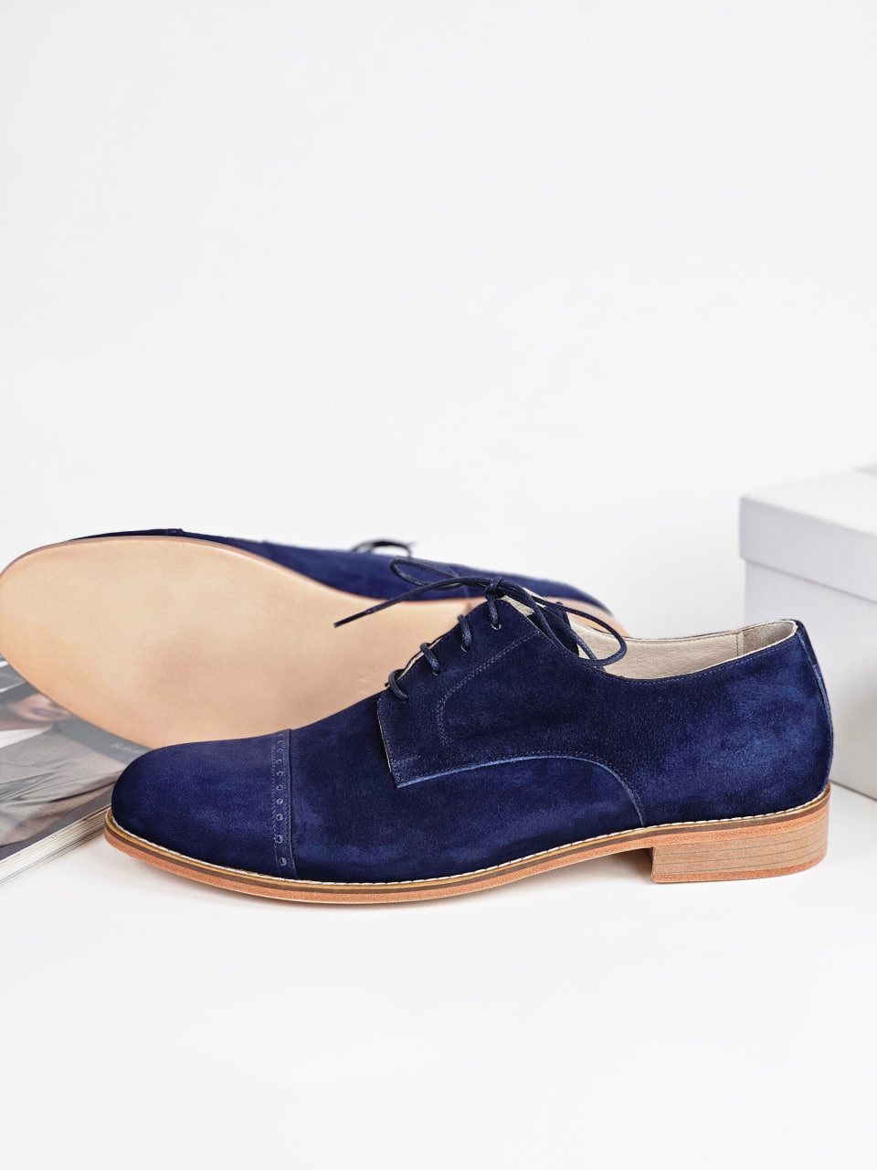 California Dark Blue Suede 2 cm heel