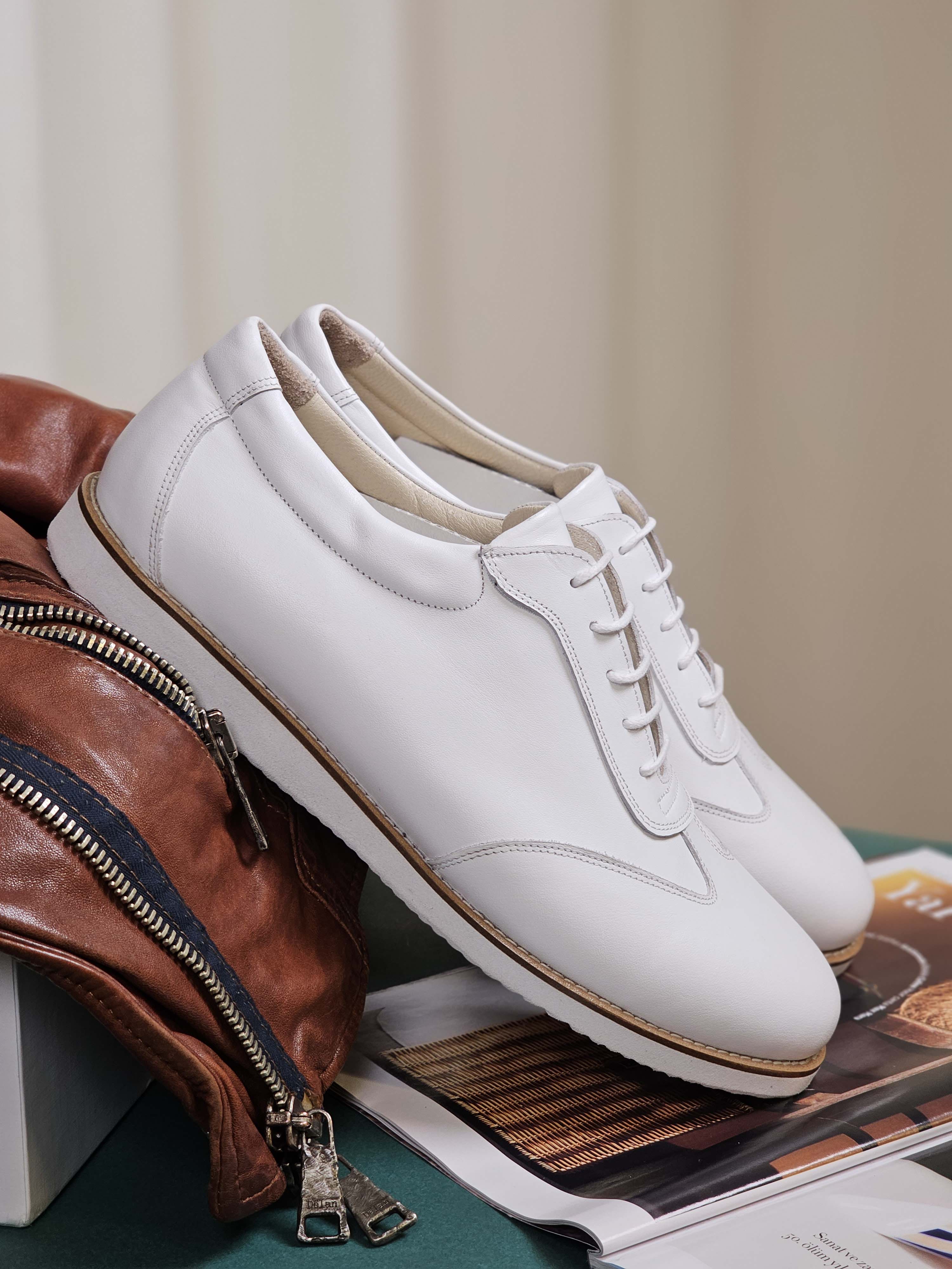 New York White Leather
