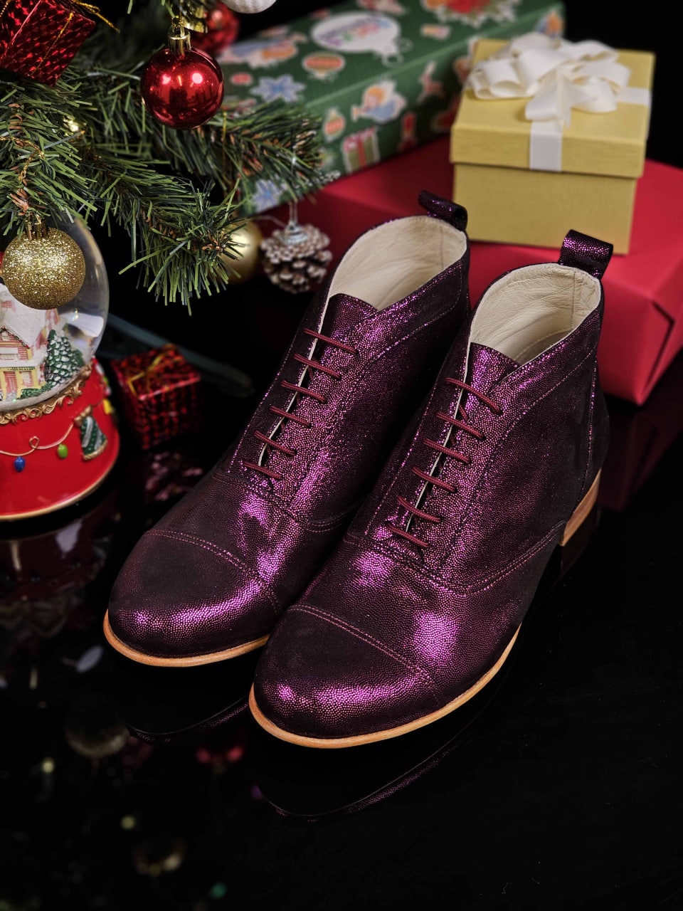 Smooth Boots Violet Rain Suede 2 cm heel