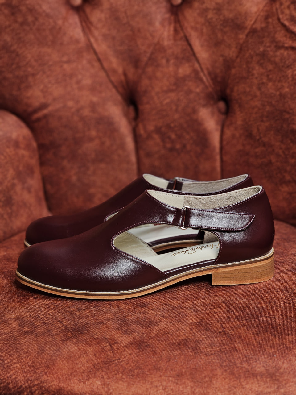 Milan Bordeaux Leather 2 cm heel