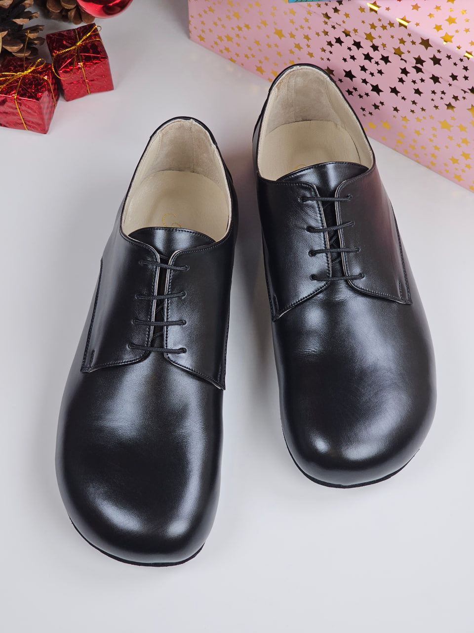 Barefoot Frankie Black Leather Zero Drop