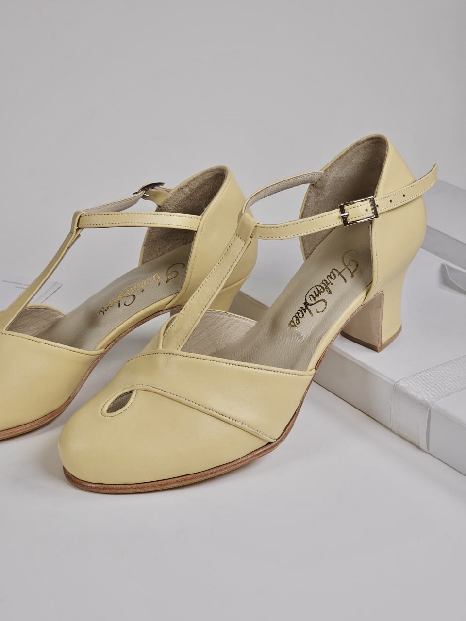 Muse Lemon Yellow Leather 6  cm heel