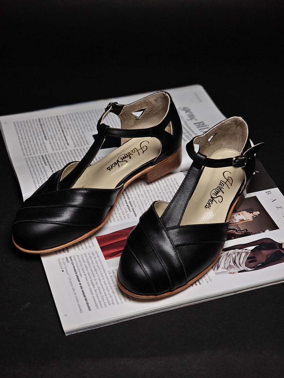 Sugar Black Leather 2 cm heel