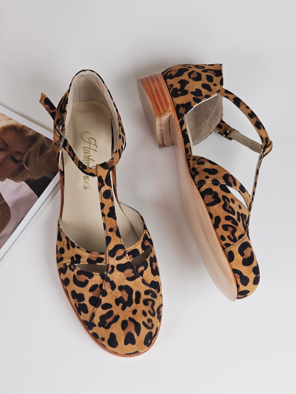 Isabel Leopard Suede 2 cm heel