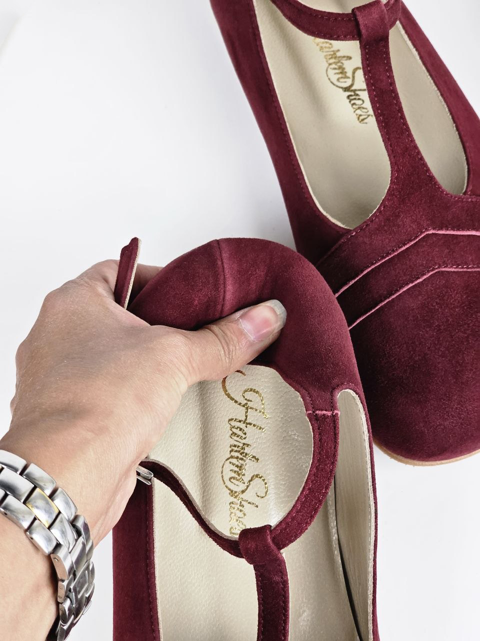 Barefoot Barbie Bordeaux Suede Zero Drop