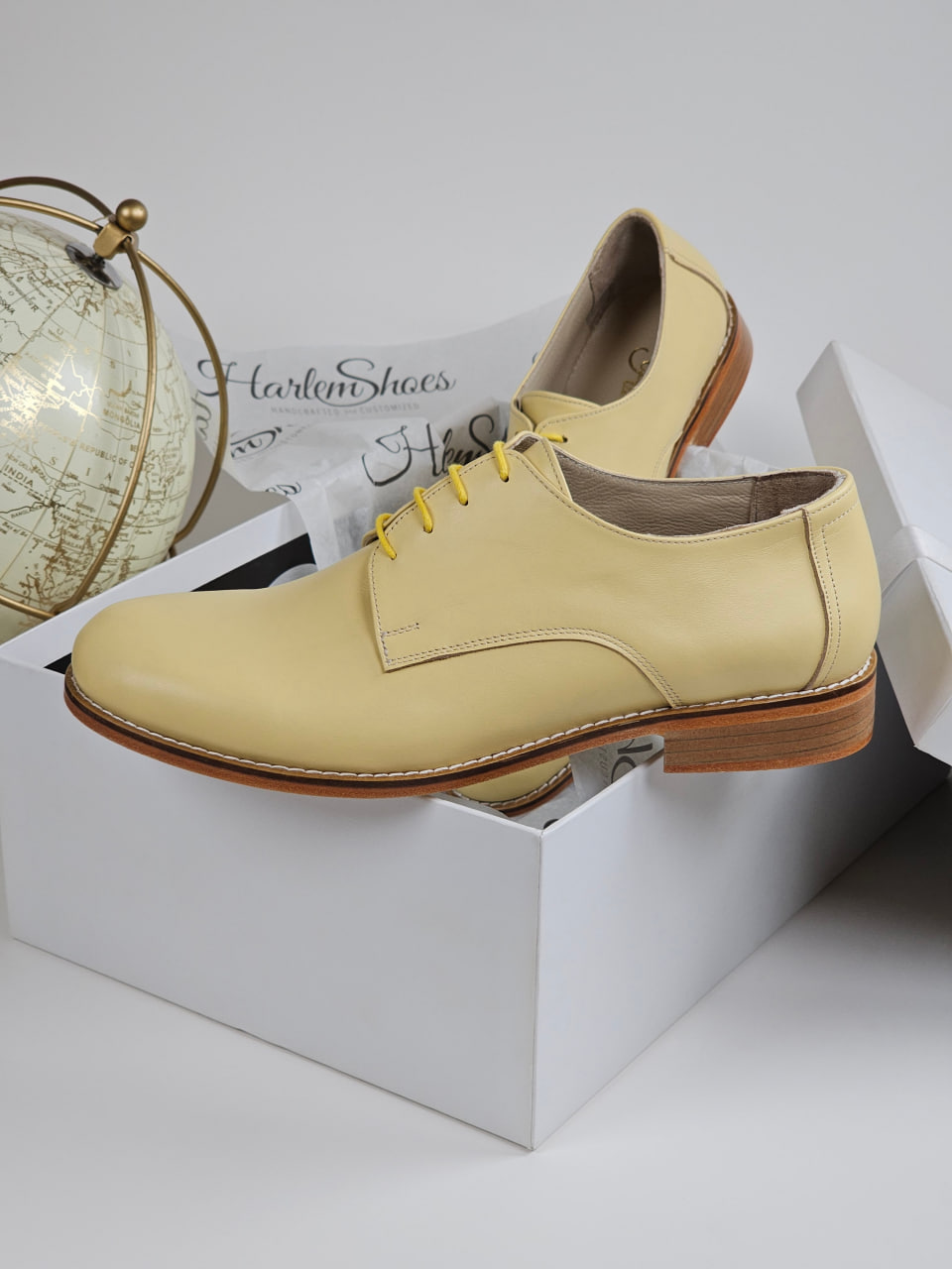 Frankie Classy Lemon Yellow Leather 2 cm heel