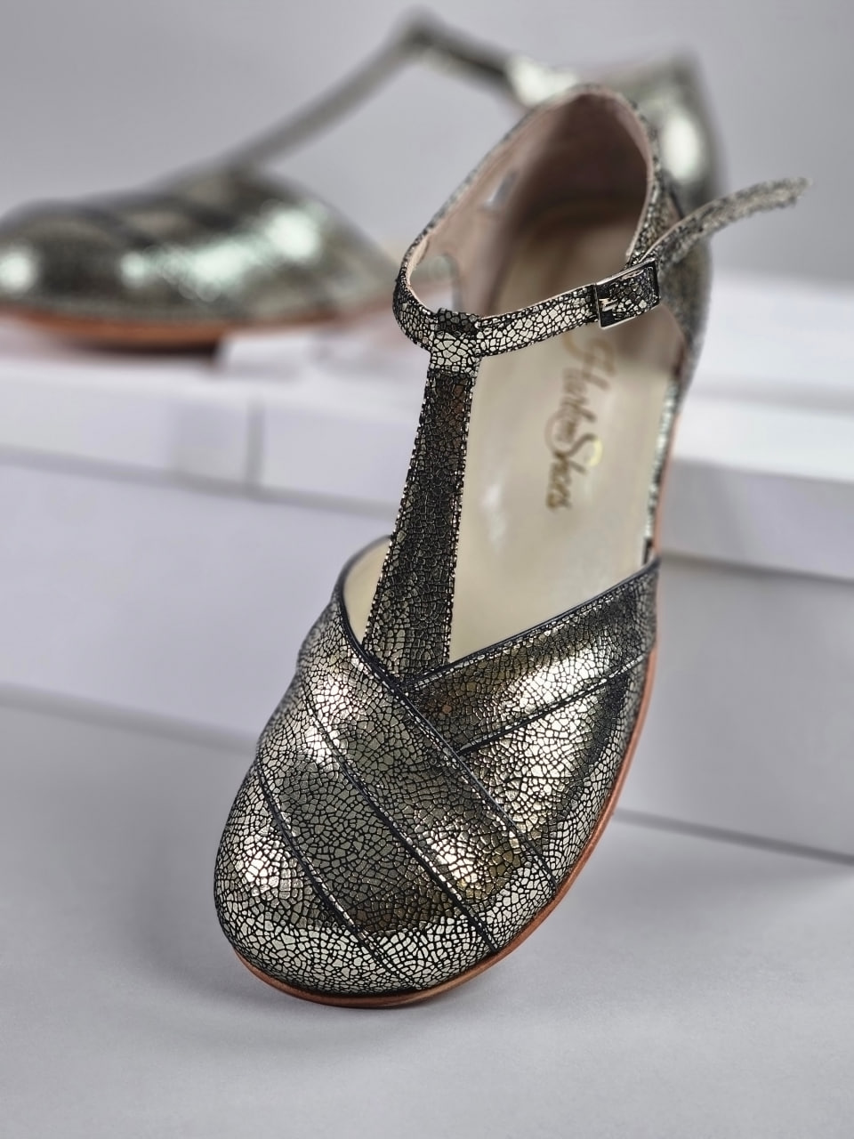 Barefoot Sugar Grey Stone 3 cm heel