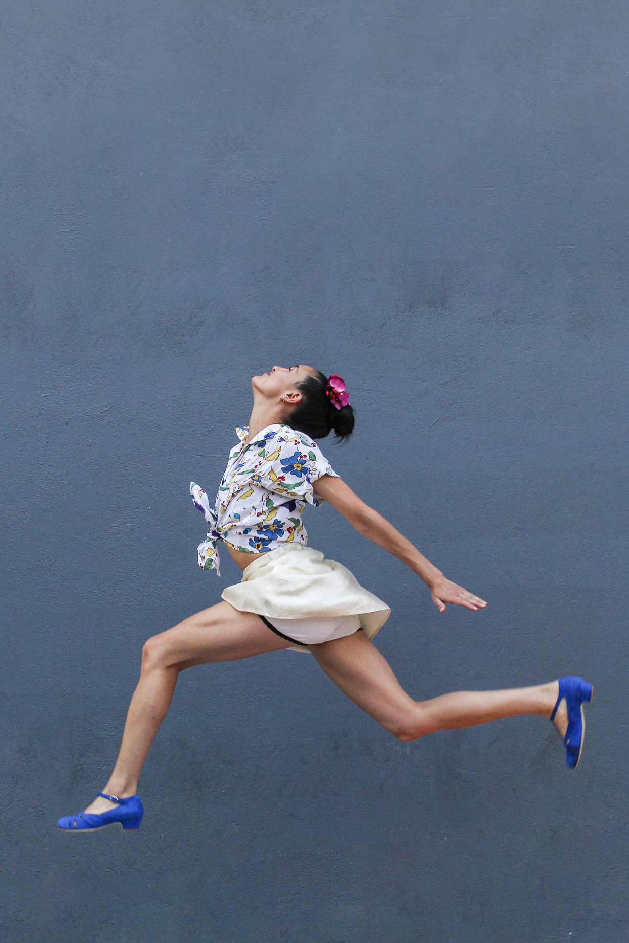 Spring Blue Suede 4 cm heel